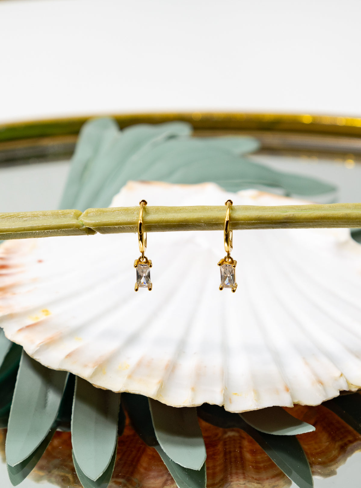 Sophie Baguette Dangle Hoops