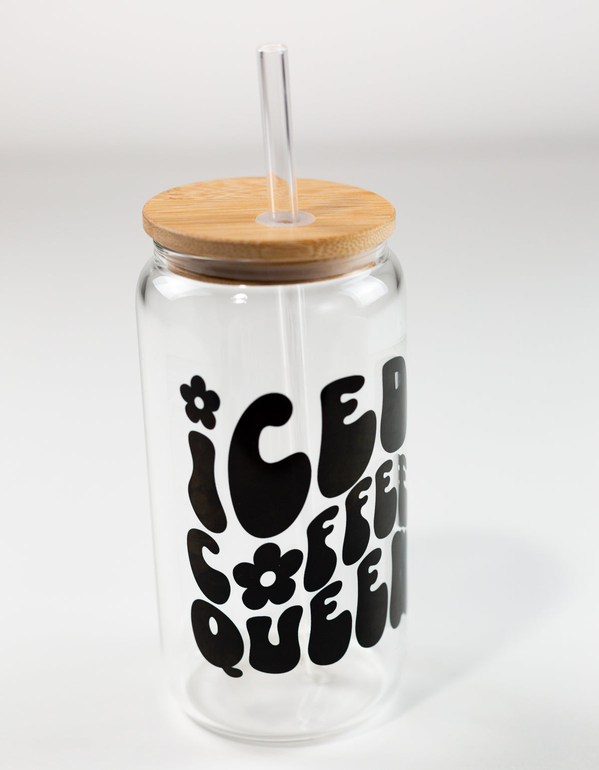 Iced Coffee Queen Glass Can Cup