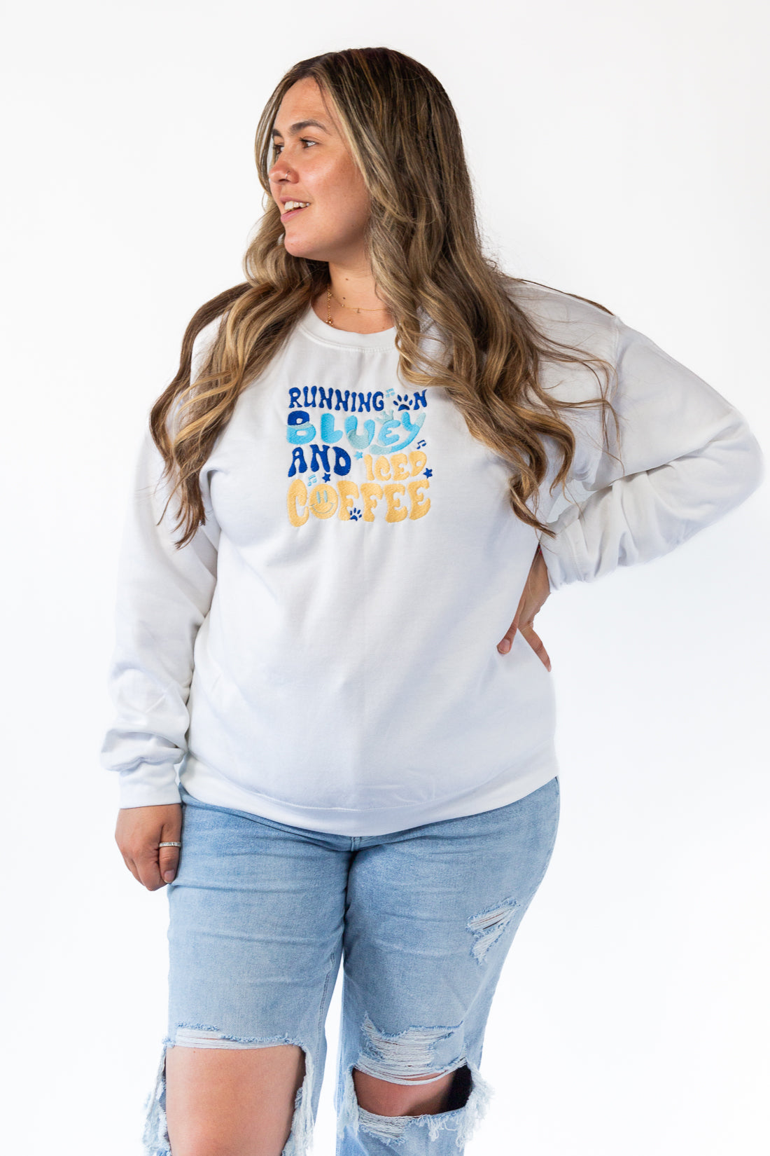 Iced Coffee & Bluey Crewneck Sweater
