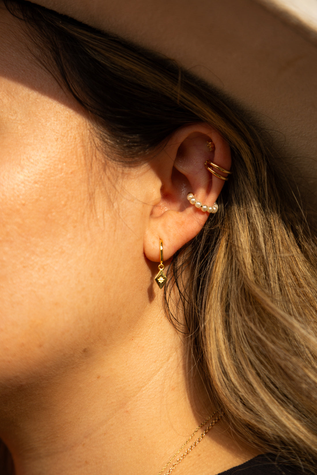By the Sea Pearl Ear Cuff