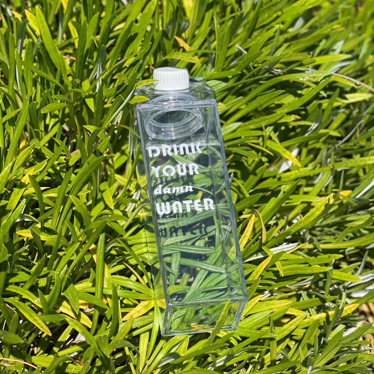 Drink Your Damn Water Milk Carton Bottle