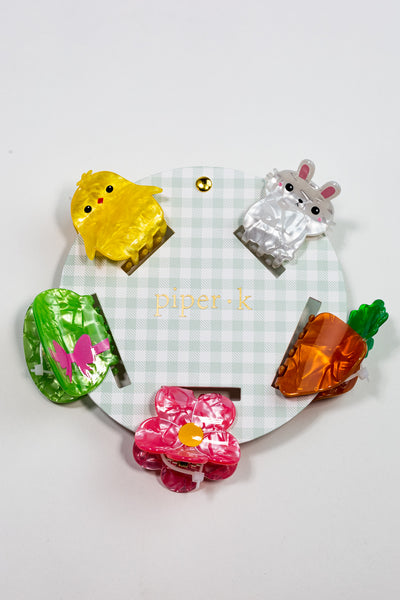 Piper K Pack of 5 Mini Easter Clips – Bag It Up Boutique display picture 1