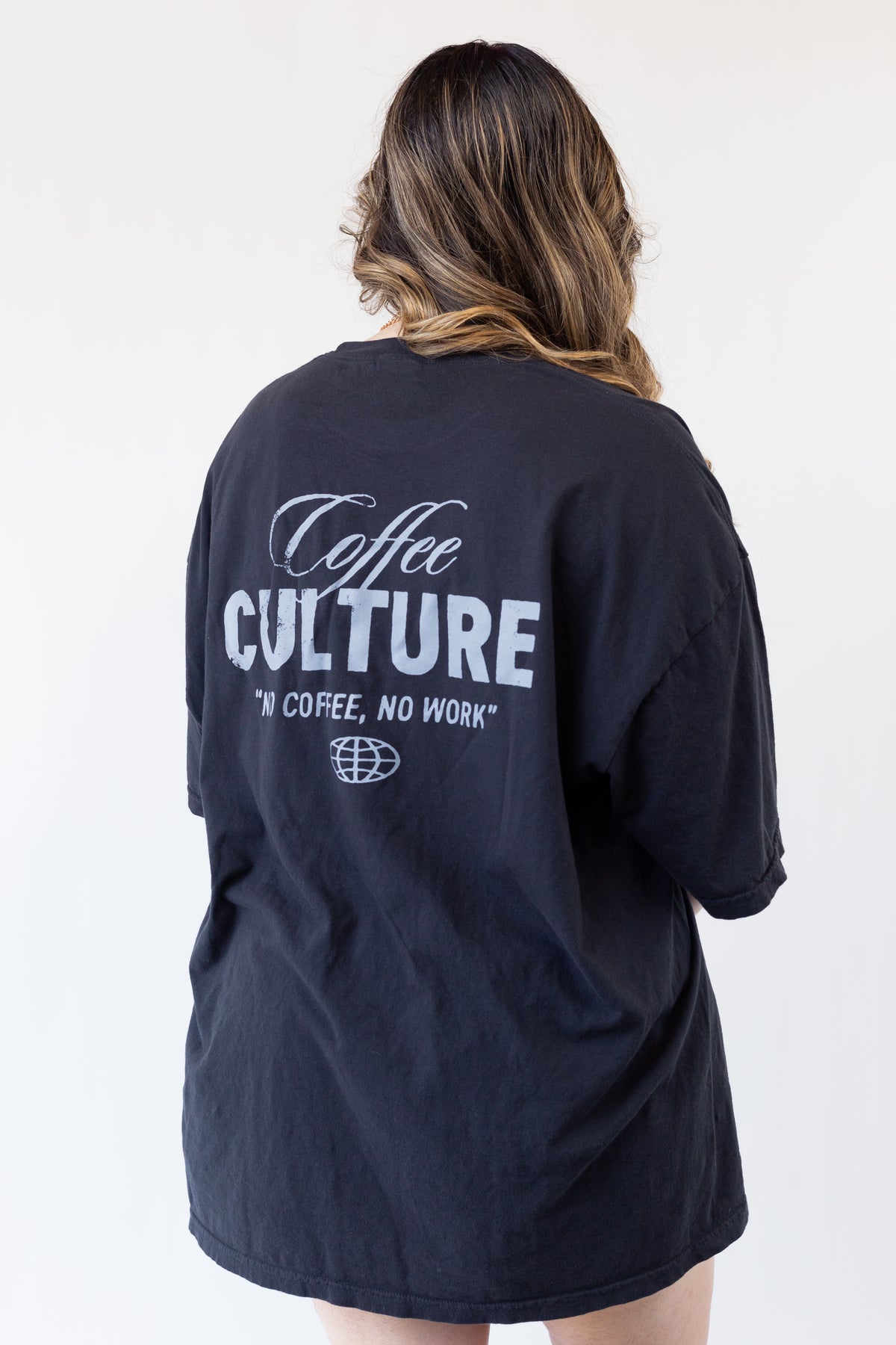Coffee Culture Oversized Graphic Tee