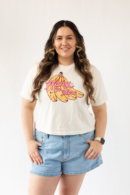 Hang in There Banana Cropped Tee