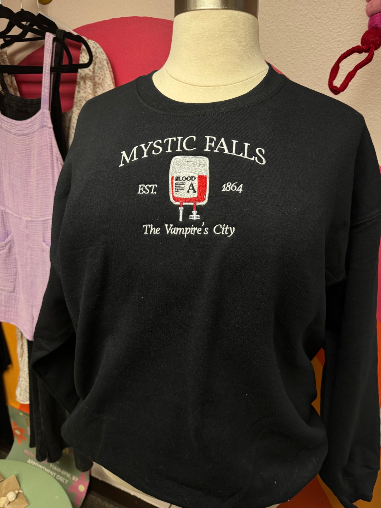 Mystic Falls Blood Bag Crewneck