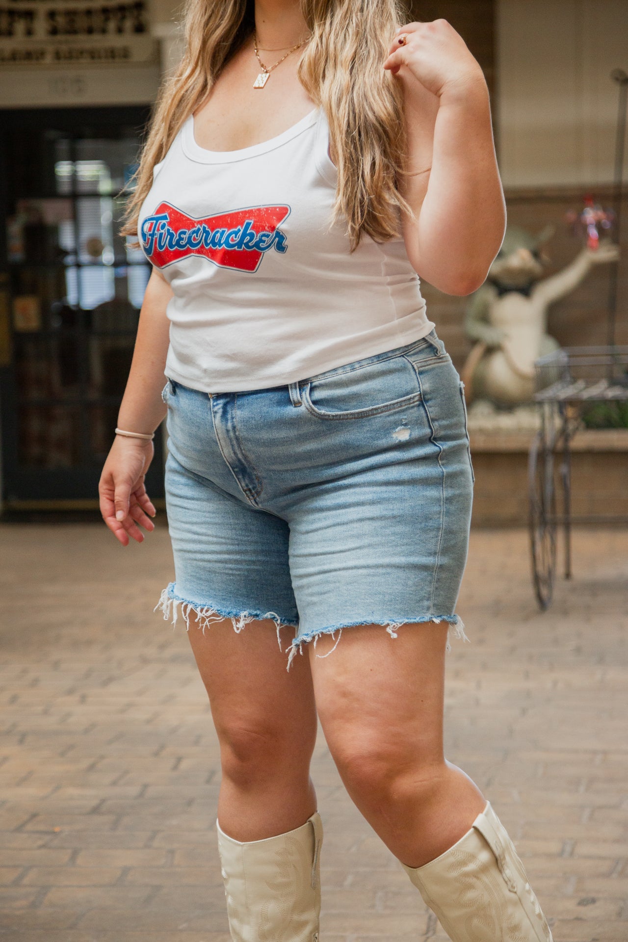 【ほぼ未使用】House on the Hill Short Pants 90 High Rise Mom Short With Side Slit