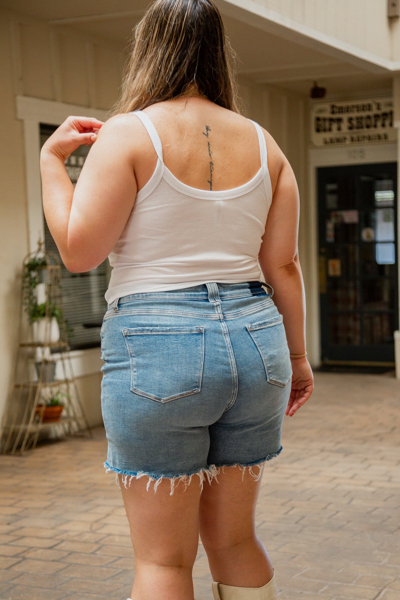 High Rise Midi Mom Jean Shorts – Bag It Up Boutique