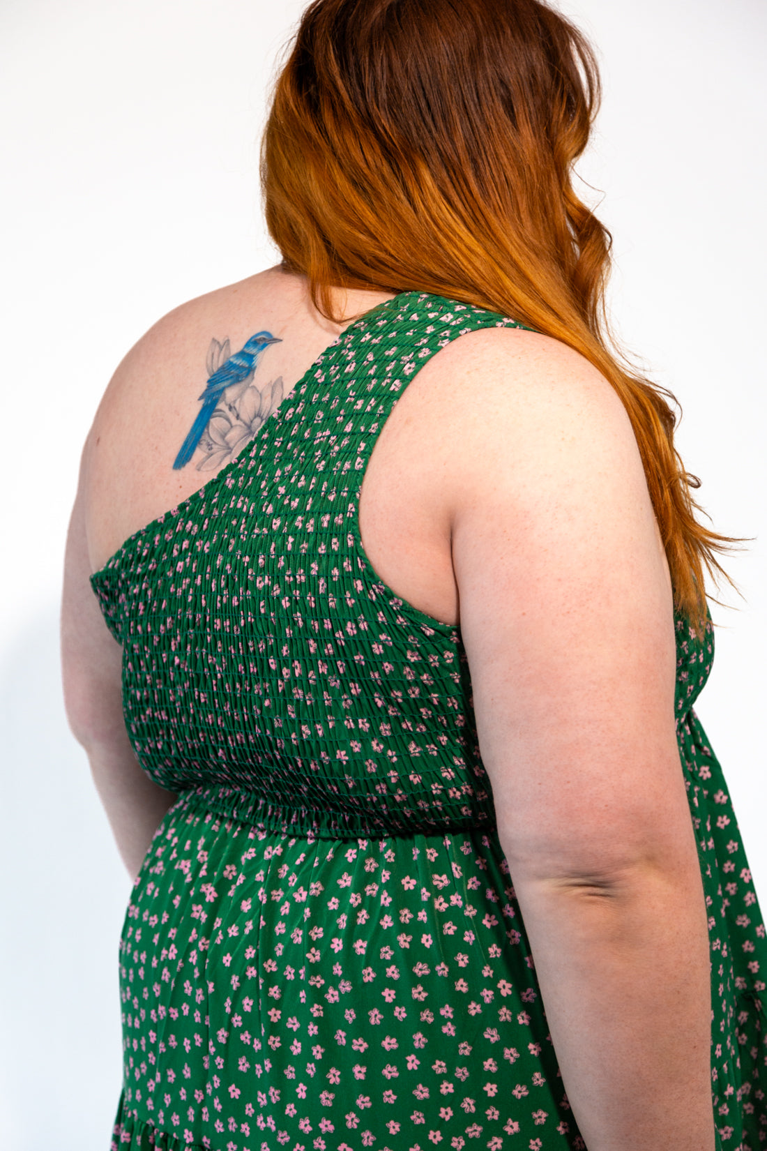 Topanga Green One-Shoulder Dress – Bag It Up Boutique