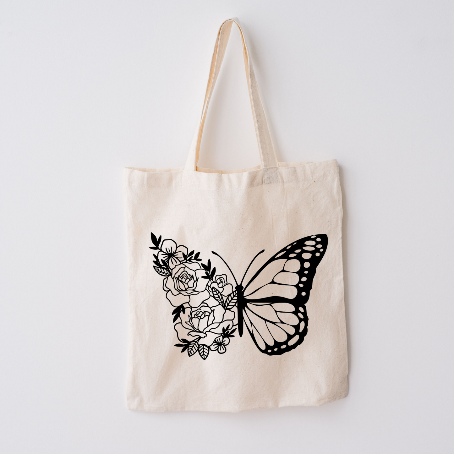 Floral Butterfly Tote