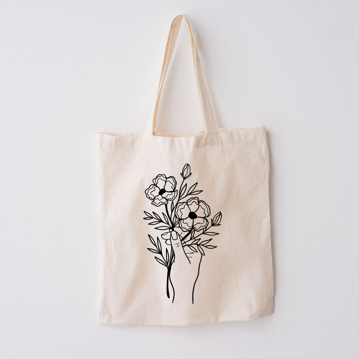 Floral Hand Cotton Tote